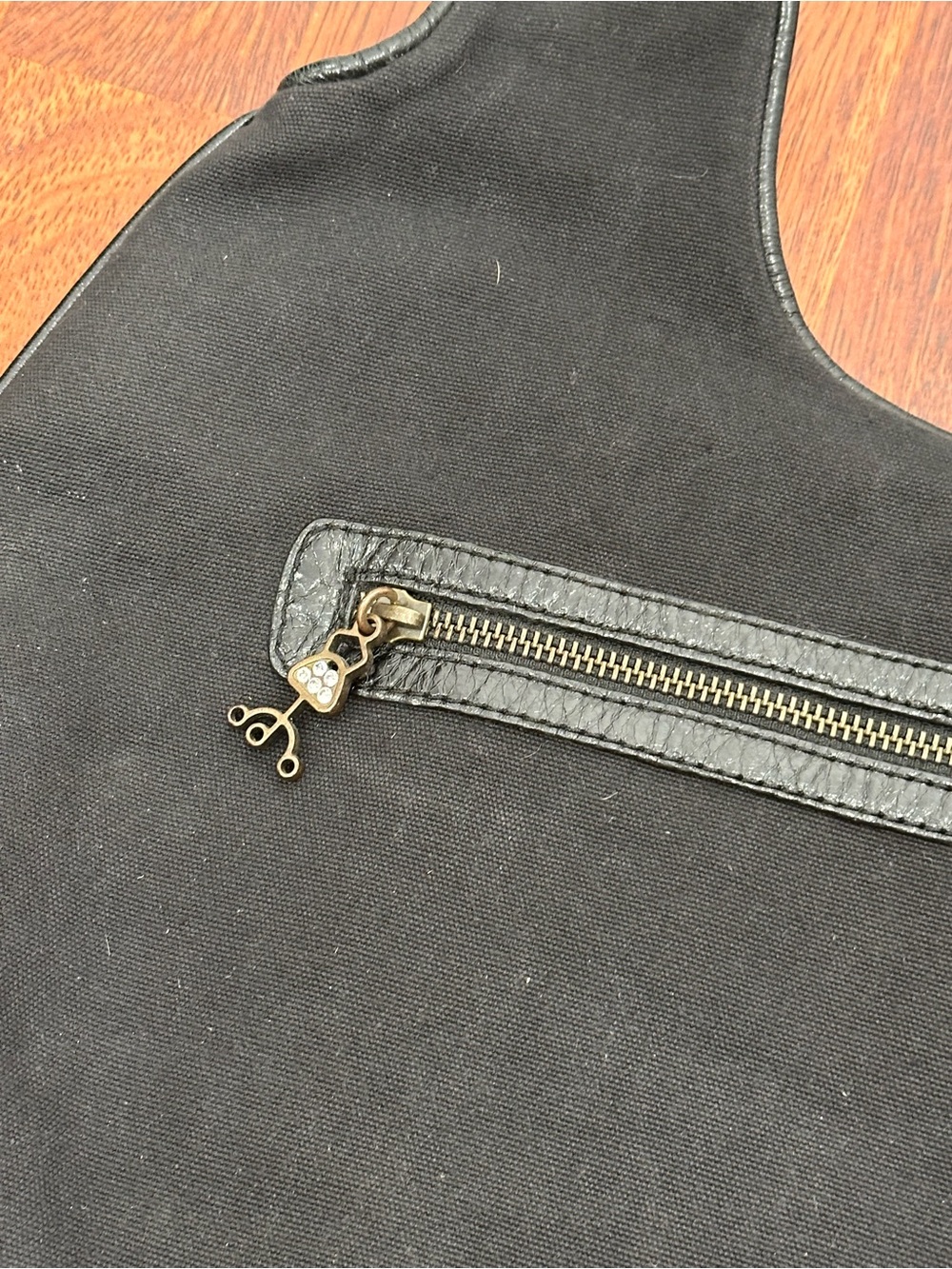 IPA NIMA vintage leather Swan beaded studs applique hobo shoulder bag. Boho Y2K - Picture 7 of 12